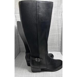 Easy Spirit Women’s Black Knee High Boots Size 5.5M Low Heel Stretch NWOB